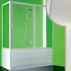 Forte Cabine douche Pare-Baignoire 70x180 CM en acrylique mod. Plutone avec ouverture centrale