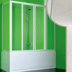 Forte Cabine douche Pare-Baignoire 90x150 CM en acrylique mod. Plutone 2 avec ouverture centrale* Pare-Baignoire