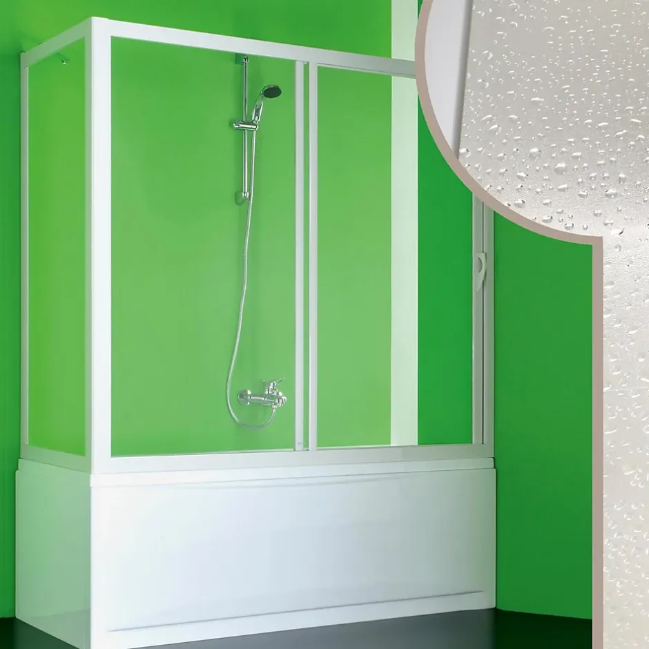 Forte Cabine douche Pare-Baignoire 80x160 CM en acrylique mod. Plutone avec ouverture laterale* Pare-Baignoire