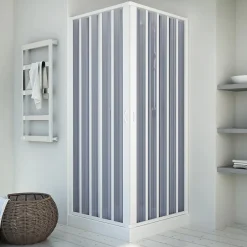 Forte Cabine douche 70x80CM H185 en Plastique pvc modèle Energy avec l'ouverture centrale* Cabine De Douche