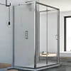 Idralite Cabine douche 80x120x80 CM H185 transparent modèle Replay Trio avec 1 portillon