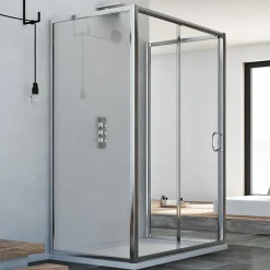 Idralite Cabine douche 80x120x80 CM H185 transparent modèle Replay Trio avec 1 portillon