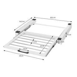 Ml-Design Cadre intermédiaire universel pour lave-linge avec porte-serviettes coulissante