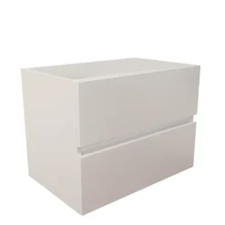 Cuisibane Caisson de salle de bain ROSALY INOX - 70 cm- Blanc- Plan vasque en