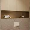 Ceramia Niche de Douche à encastrer, Acier Inoxydable 304, 120x28x10cm, Or brossé PVD* Niche De Salle De Bains