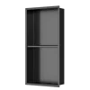 Ceramia Timeless Niche de Douche à encastrer, Acier Inoxydable 304, 2 étagères, 60x30x10cm, Gun Métal brossé PVD* Niche De Salle De Bains