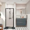Ceramia Zenith Porte de douche 100x195cm pivotante anticalcaire avec profilés Noir mat (CERAHZ100B)* Porte De Douche