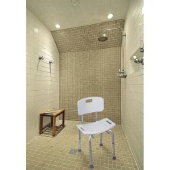 Aidapt Chaise de douche avec dossier à hauteur réglable - VB540S* Barre D'Appui