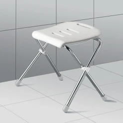 Spirella Chaise pliante rabattable de bain Chrome