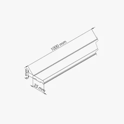 Tecnoprofils Champlat PVC Cellulaire 25 mm - Longueur 1 m - Sable* Panneau Mural De Salle De Bains