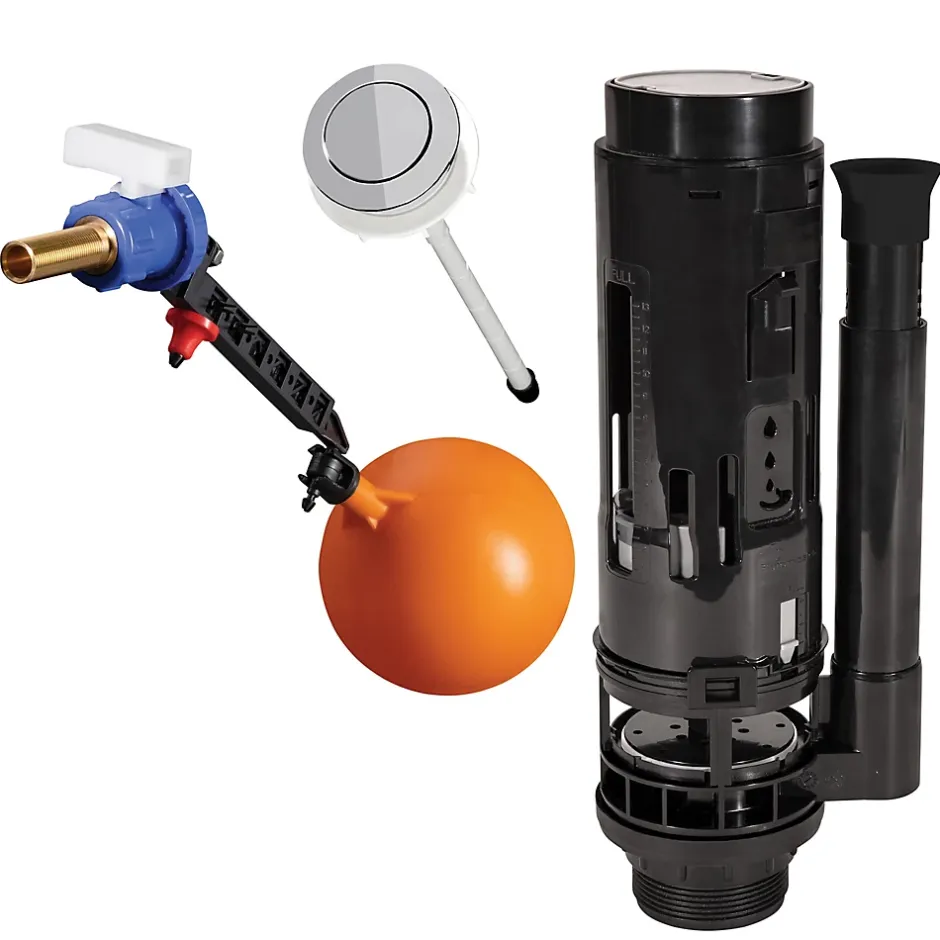 Fluidmaster Chasse d'eau + robinet flotteur SE 3/8 - 2", Bouton poussoir + tige* Chasse D'Eau
