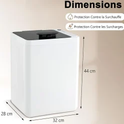 Giantex Chauffe-Serviettes 23 L,Ecran LED, Minuterie de 15 à 90 Min, pour Serviettes 114 x 178cm, Peignoirs, Couvertures, Blanc* Sèche-Serviettes Électrique