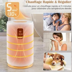 Giantex Chauffe-Serviettes 20L,avec Minuterie, 3 Lumière RGB et Verrouillage pour Spa, Peignoirs, Couvertures, Salle de Bain* Sèche-Serviettes Électrique