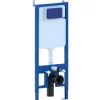 Laneri Châssis de bâti-support avec réservoir caché pour cuvette suspendu complet de plaque de commande double bouton en acier inoxydable