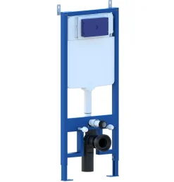 Laneri Châssis de bâti-support avec réservoir caché pour cuvette suspendu complet de plaque de commande double bouton en acier inoxydable