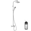 Hansgrohe Colonne bain douche thermostatique Vernis Shape 230 chromé + nettoyant Briochin