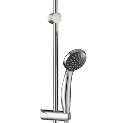 Autres Colonne Barre de douche chromee entraxe reglable 70 cm douchette monojet mobile* Colonne De Douche Thermostatique