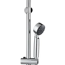 Autres Colonne Barre de douche chromee fixation reglable 70 cm douchette 1 jet mobile