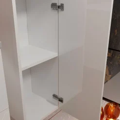 Aurlane Colonne Blanche 30x30x150 cm - Bois MDF Blanc Brillant - BOX-IN* Colonne De Salle De Bains