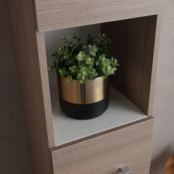 Kiamami Valentina Colonne De 190 Cm Pour Salle De Bain Chêne Naturel Effet Bois Rimini