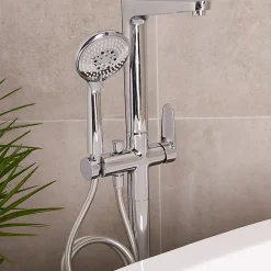 GoodHome Colonne de baignoire ilot Cavally* Robinet De Baignoire