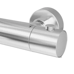 GoodHome Colonne de bain/douche thermostatique avec pommeau, douchette 3 jets, flexible, barre réglable, chrome, Anika* Colonne De Douche Thermostatique