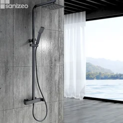 Imex Colonne de Douche Anti-Calcaire Noir Mat FIYI BDF016/NG* Colonne De Douche Mécanique