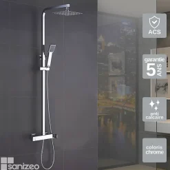 Imex Colonne de Douche Anti-Calcaire Chrome FIYI BDF016* Colonne De Douche Mécanique