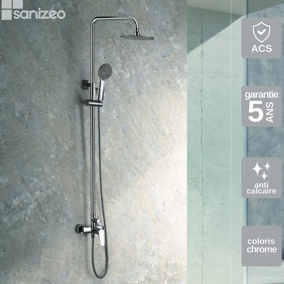 Imex Colonne de Douche Anti-Calcaire Chrome BELGICA BDZ044
