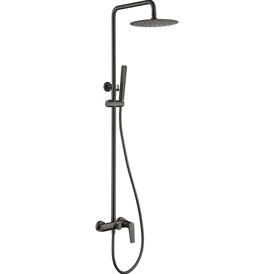 Imex Colonne de Douche Anti-Calcaire Black Gun Métal DELOS BDD055/BGM* Colonne De Douche Mécanique