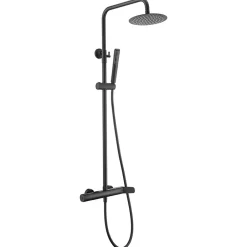 Imex Colonne de Douche Anti-Calcaire Noir Mat DINAMARCA BDR031/NG* Colonne De Douche Mécanique