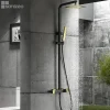 Imex Colonne de Douche Anti-Calcaire Noir et Or SUECIA BDC032/NGOLD