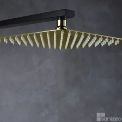 Imex Colonne de Douche Anti-Calcaire Noir et Or SUECIA BDC032/NGOLD