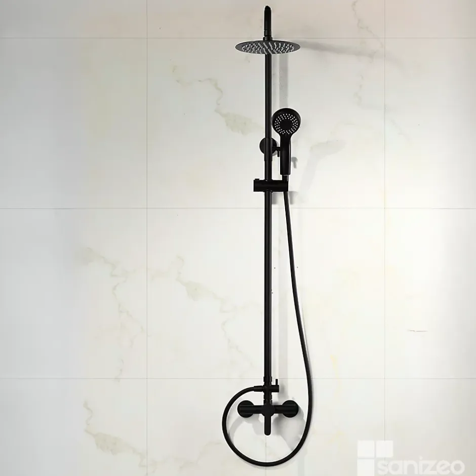 Imex Colonne de Douche Anti-Calcaire Noir Mat ROMA BDR001/NG