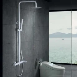 Imex Colonne de Douche Anti-Calcaire Blanc Mat DINAMARCA BDR031/BL
