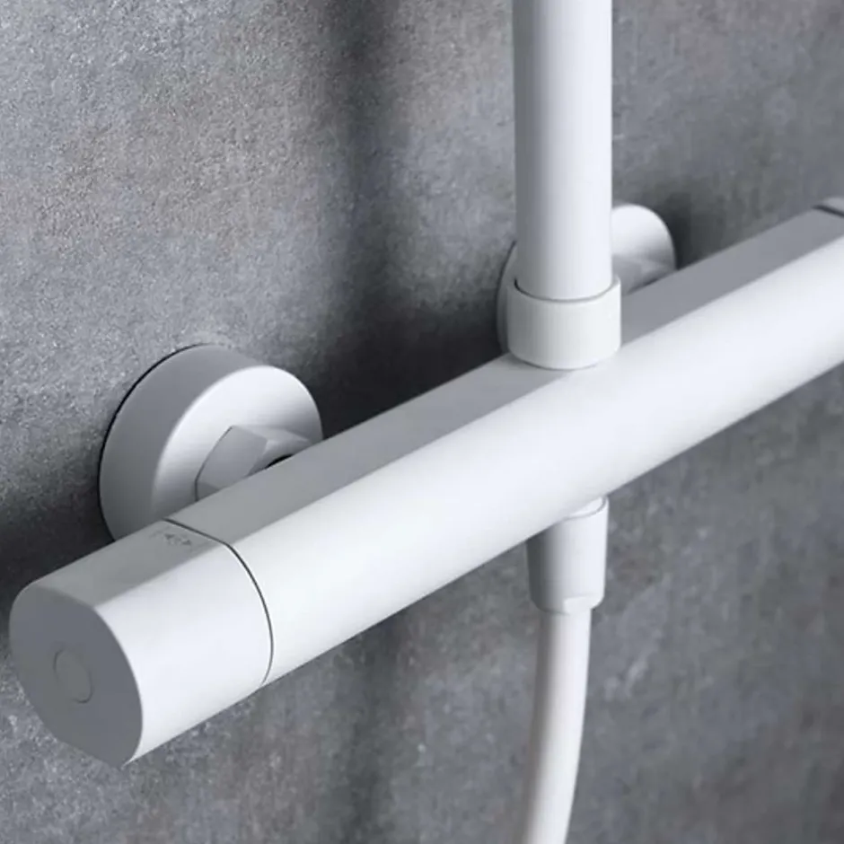 Imex Colonne de Douche Anti-Calcaire Blanc Mat DINAMARCA BDR031/BL