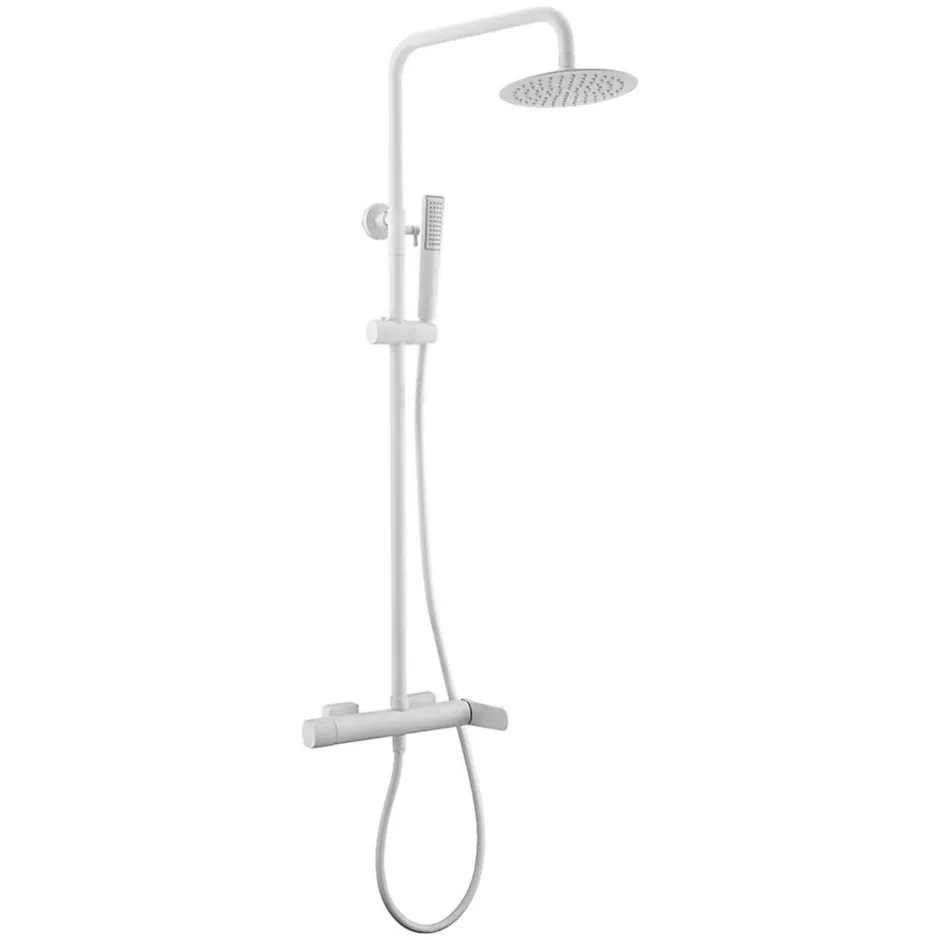 Imex Colonne de Douche Anti-Calcaire Blanc Mat DINAMARCA BDR031/BL