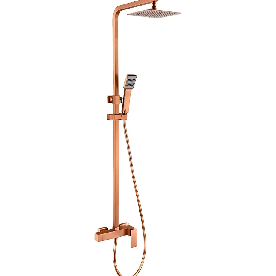 Imex Colonne de Douche Anti-Calcaire Or Rose Cuivré PISA BDP048/ORC* Colonne De Douche Mécanique