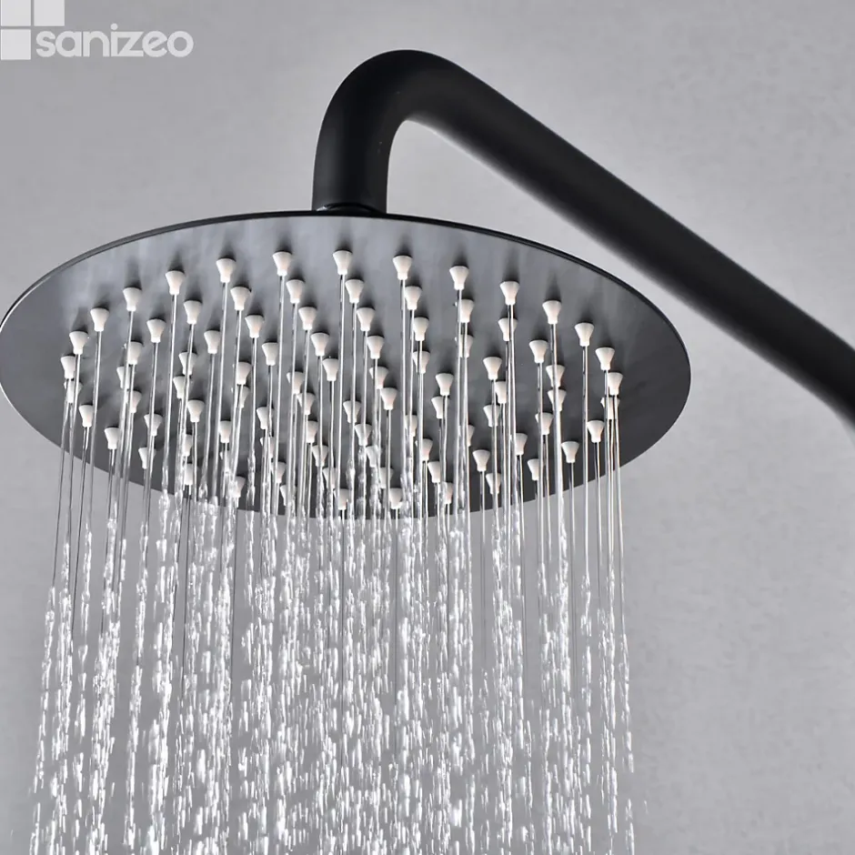 Imex Colonne de Douche Anti-Calcaire Noir Mat DELOS BDD055/NG* Colonne De Douche Mécanique