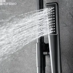 Imex Colonne de Douche Anti-Calcaire Noir Mat DELOS BDD055/NG* Colonne De Douche Mécanique