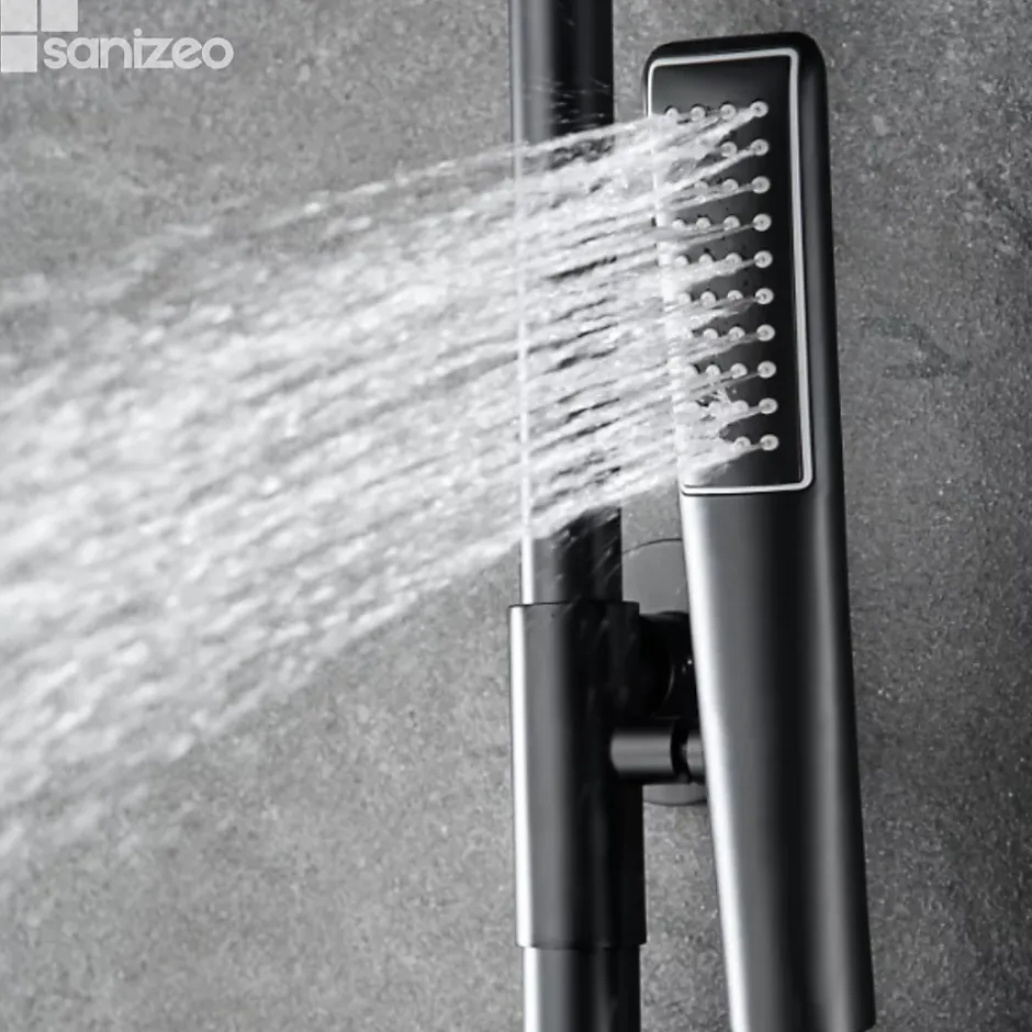 Imex Colonne de Douche Anti-Calcaire Noir Mat DELOS BDD055/NG* Colonne De Douche Mécanique