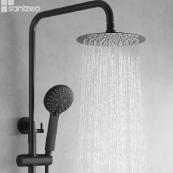 Imex Colonne de Douche Anti-Calcaire Noir Mat BELGICA BDZ044/NG