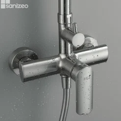 Imex Colonne de Douche Anti-Calcaire Nickel Brossé URAL BDG040/NQ