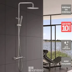Imex Colonne de Douche Anti-Calcaire Acier Inoxydable Intérieur / Extérieur MOSCU BDK034
