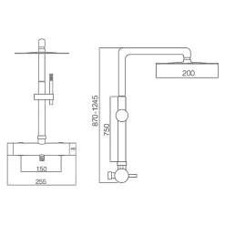 Imex Colonne de Douche Anti-Calcaire Acier Inoxydable Intérieur / Extérieur MOSCU BDK034