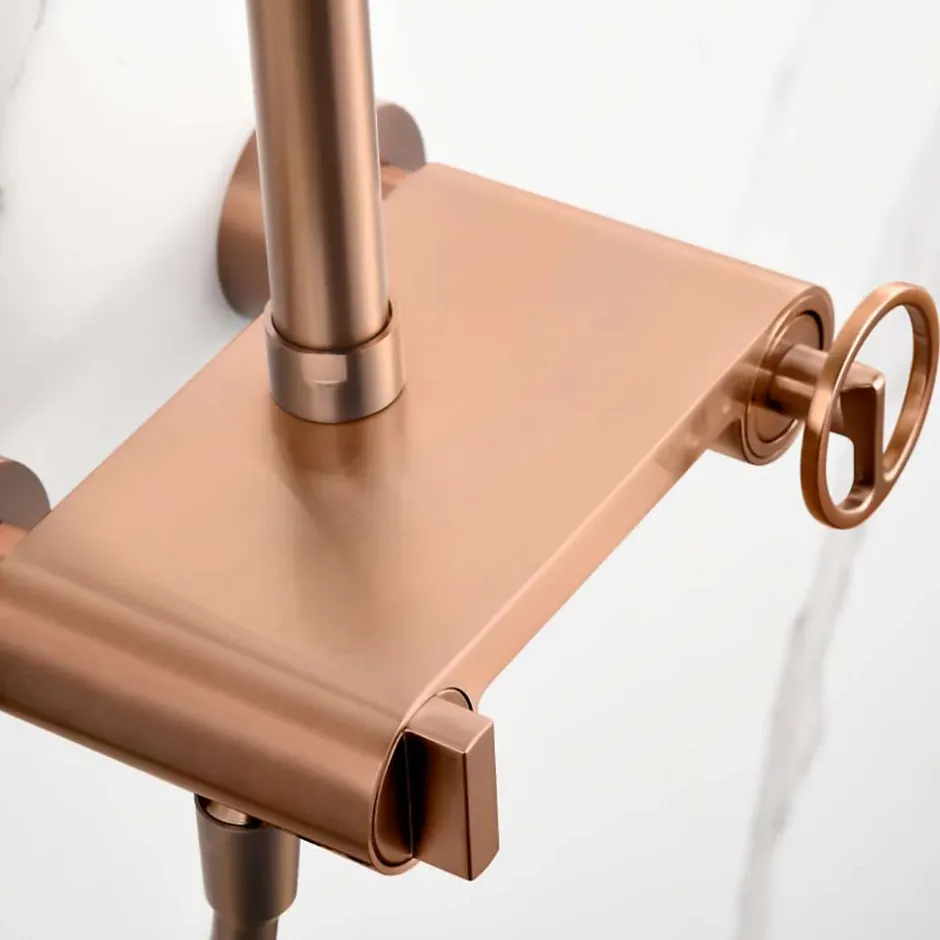Imex Colonne de Douche Anti-Calcaire Or Rose Brossé OLIMPO BDC033/ORC