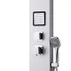 Kiamami Valentina Colonne De Douche Avec Fonction Hydromassage Couleur Gris* Pommeau De Douche, Flexible Et Barre De Douche