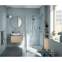 Grohe Colonne de douche avec inverseur manuel - Economie d'eau - Vitalio Start System 250 - Chromé - 26680001