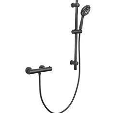 Lomazoo Colonne de douche avec mitigeur thermostatique Lando noir