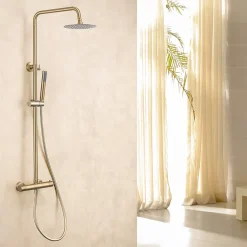 Lomazoo Colonne de douche avec mitigeur thermostatique Orléan doré